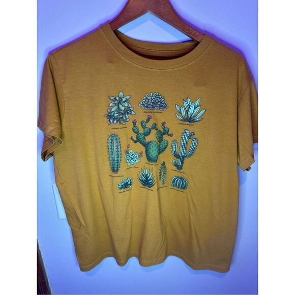 Fifth Sun Tops - Fifth Sun Cactus Plant T-shirt Size XL Burnt Orange